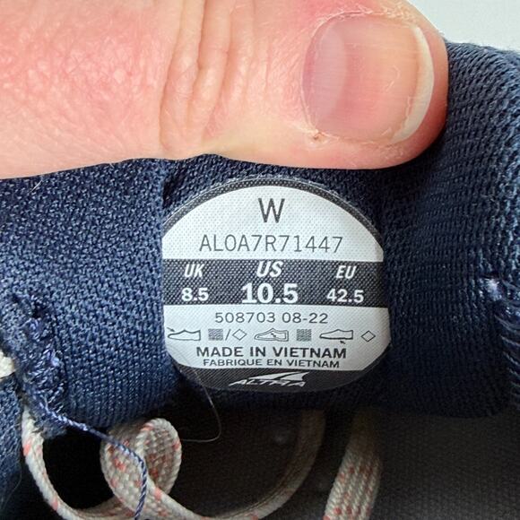 Altra Escalante 3 Athletic Running Sneakers Women's 10.5 Blue White Low Top Shoe - Picture 10 of 10